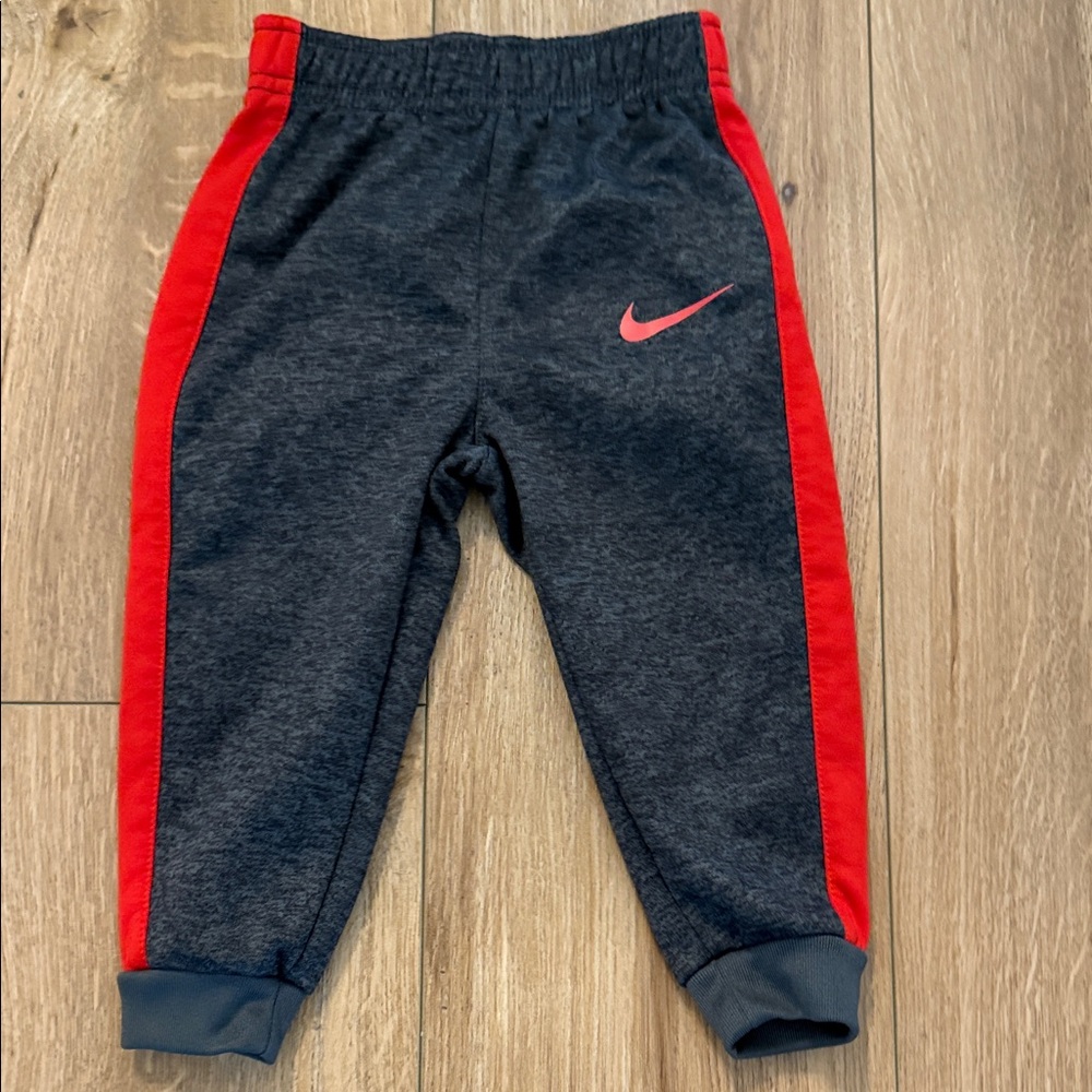 Nike Kids Charcoal and Red Joggers